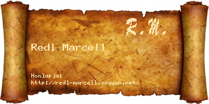 Redl Marcell névjegykártya